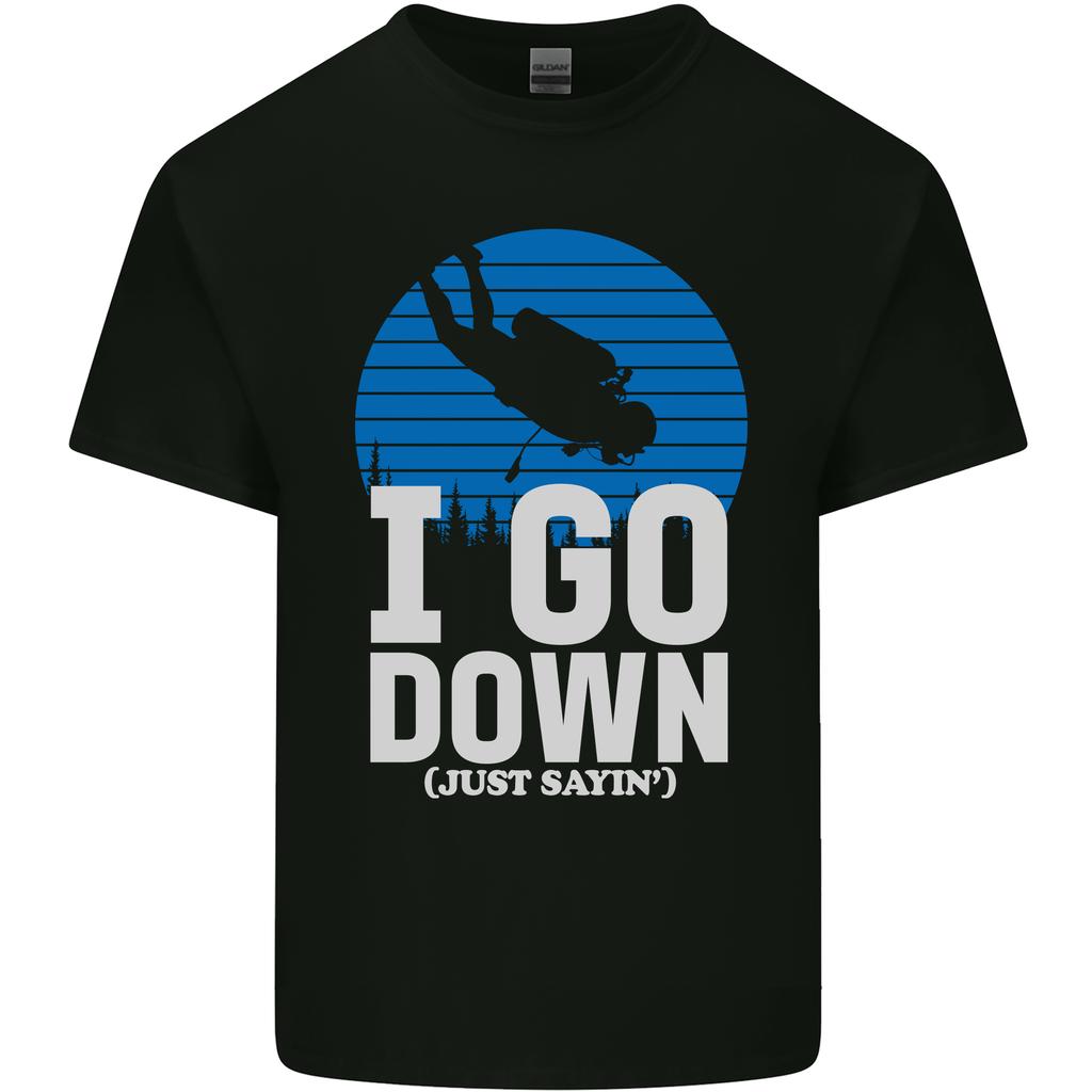I Go Down Funny Scuba Diving Diver Dive Unisexs Light Cotton TShirt