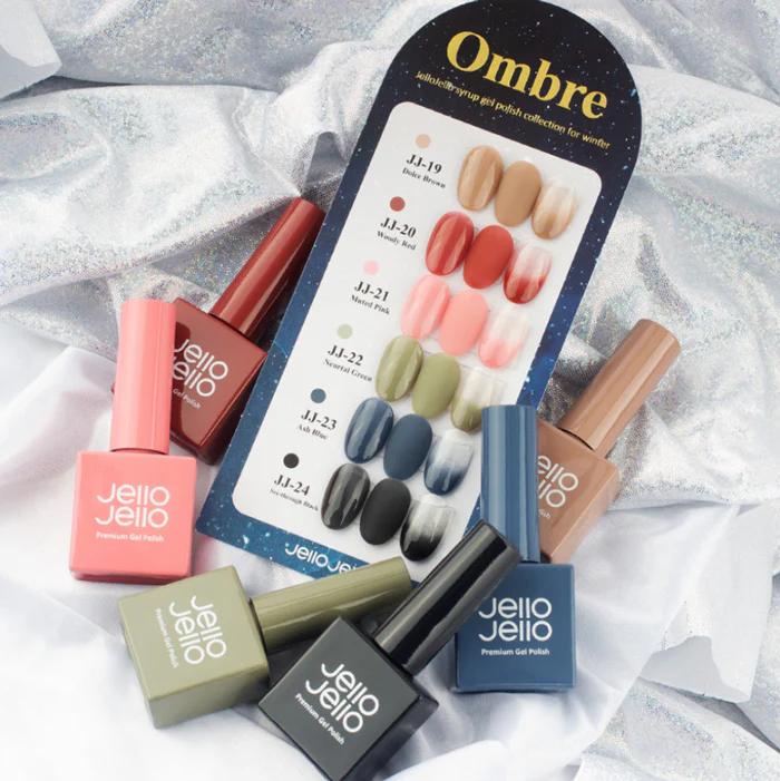 Jello Jello Syrup Gel Nail Polish Ombre Edition 6 Color Set K-Beauty, премиум-бренд гелевых ногтей