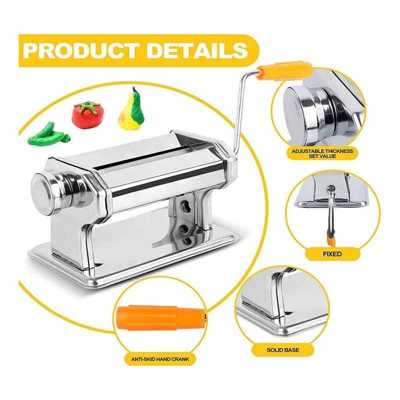 A74E-Stainless Steel Polymer Clay Extruder Manual For Kids Adults Clay Pottery Craft Making