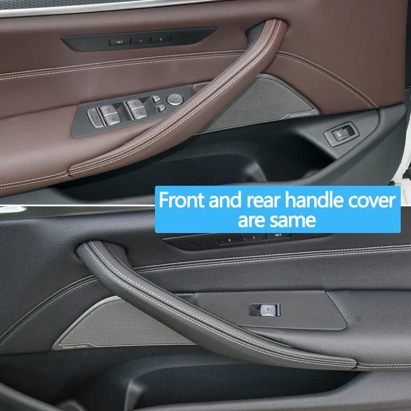 Complete Left Right Interior Door Pull Handle Leather Outer Cover Replacement For BMW 5 Series G30 G31 F90 2018-