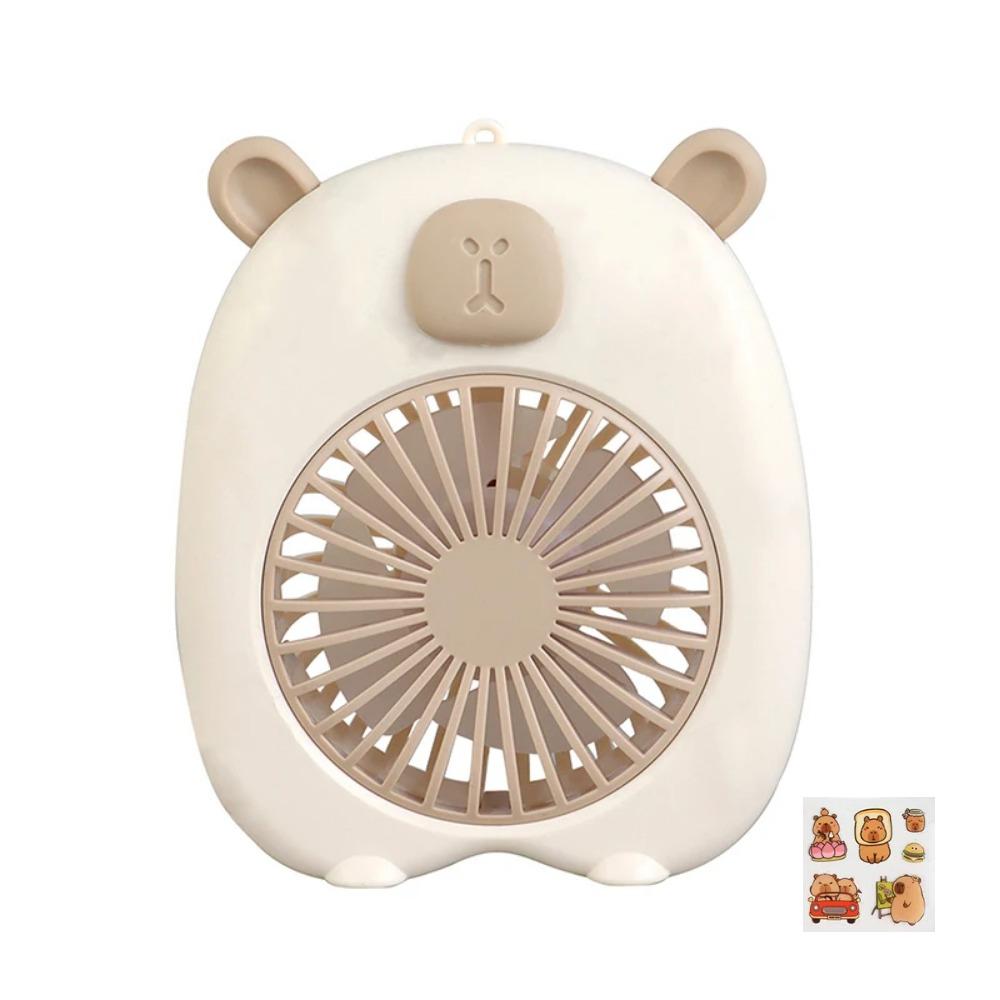 Portable Cute Capybara Fan Solid Color Cartoon Handheld Fan Gifts USB Mini Fan  Camping