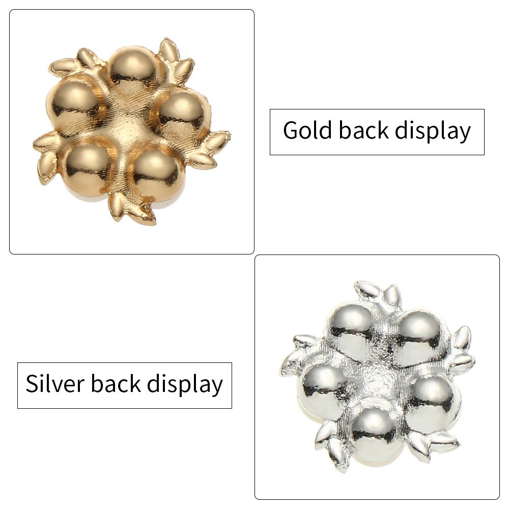 5Pcs DIY Hairpin Bag Pearl Flower Buttons Sewing Buttons Crystal Glass Stone Rhinestone Buttons