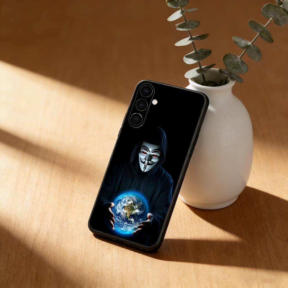 Чехол для телефона A-Anonymous Hacker для Samsung Galaxy A91,80,73,72 ,71,53,52,32 ,31,22,21s,20, Мягкий черный чехол