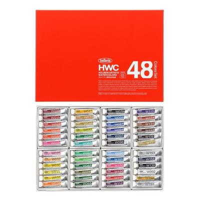 Прозрачная акварельная краска Holbein W409 5 мл 48 цветов набор 3409