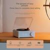 Creative Atomic Vinyl Record Player with Bluetooth: Multi-Function Alarm Clock, Speaker, Audio Card, Smart Wireless Desktop Device