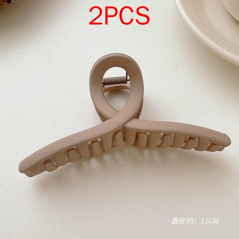 2 шт., комплект головных уборов премиум-класса, новые женские модные зажимы для волос, кофейные, черные, акриловые, большие заколки для волос, зажим для женщин, заколка, аксессуары для волос