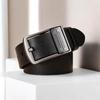 Мужской кожаный ремень с пряжкой-штифтом, мужской ретро-студенческий ремень, высококачественный мужской простой повседневный ремень для брюк