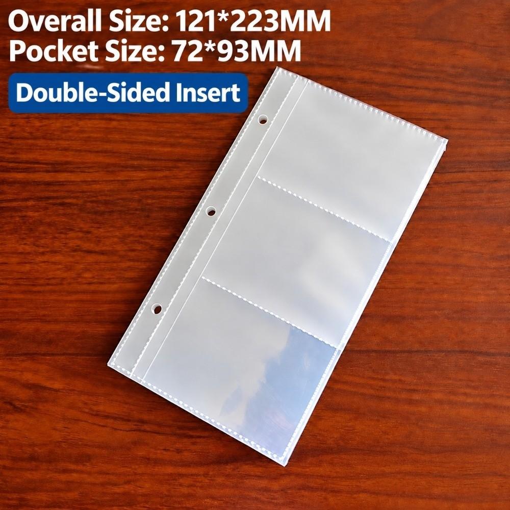 A6 Card Sleeves Transparent Card Page Reusable Binder Insert Card Collection