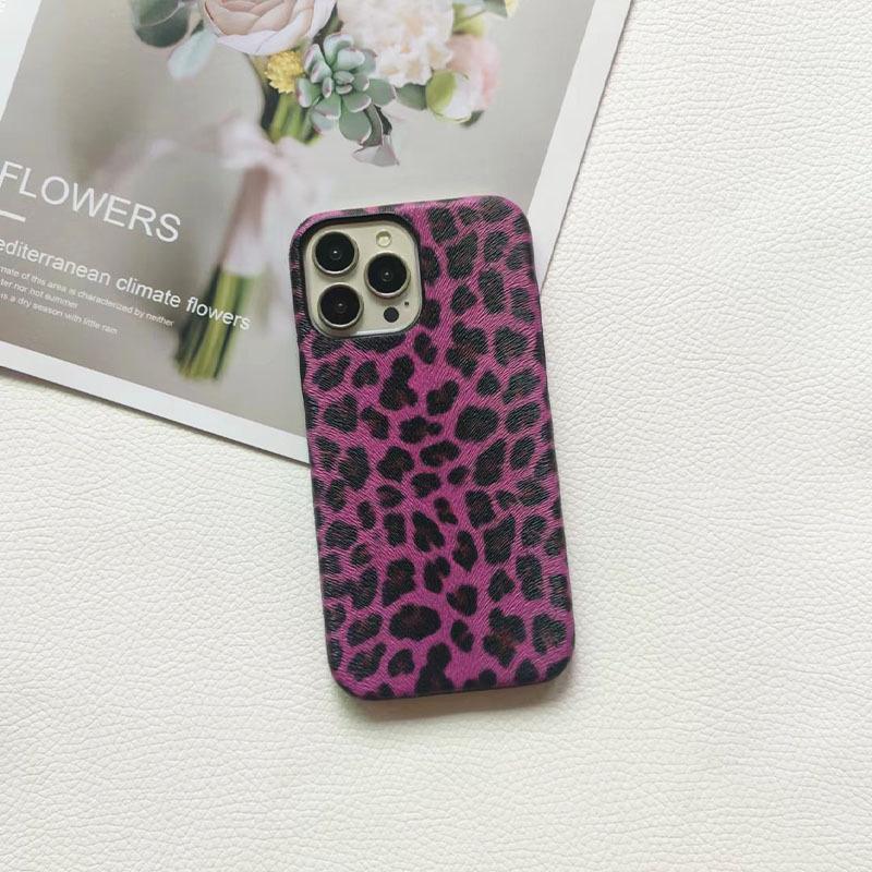For Apple iPhone 7 to iPhone 16E 16 Pro Max Lady Leopard Print Fashion Half Pack PU Leather Phone Case Cover