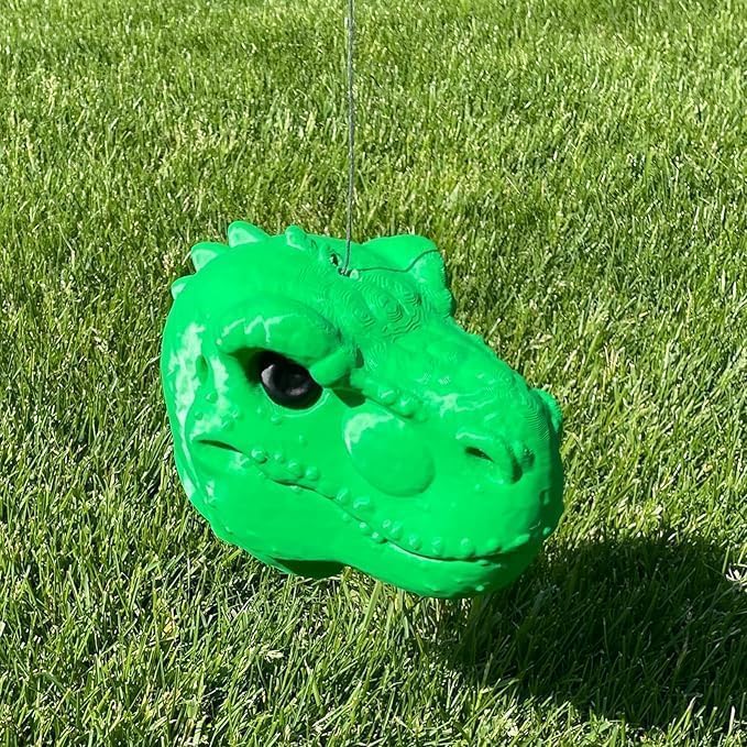 Dinosaur Head Squirrel Feeder, Animal Head Hanging Squirrel Feeders for Outside Funny Garden Outdoor Yard Decor