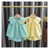 Summer Clothing Sets Baby Girl Cute Fruit Cotton Girls Plaid Sweet Princess 2pcs Suit Children's Clothing Kids Vestidos