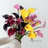 Premium EVA Calla Lily Faux Flower with 47cm Long Stem for Wedding Bouquets & DIY Arrangements