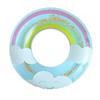Children's Inflatable Swimming Ring with Double Airbags - Thickened Life Buoy Underarm Design for Adults