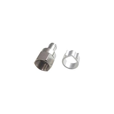 Fuji Parts Антенный разъем, совместимый с 4K/8K вещанием, для кабеля 5C [500 шт.] Разъем типа F 5C с алюминиевым кольцом 5C-500P