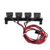 4 LEDs Light Bar Roof Lights Lamp A essory Part for   scx10    ‑4 RC Car (White)