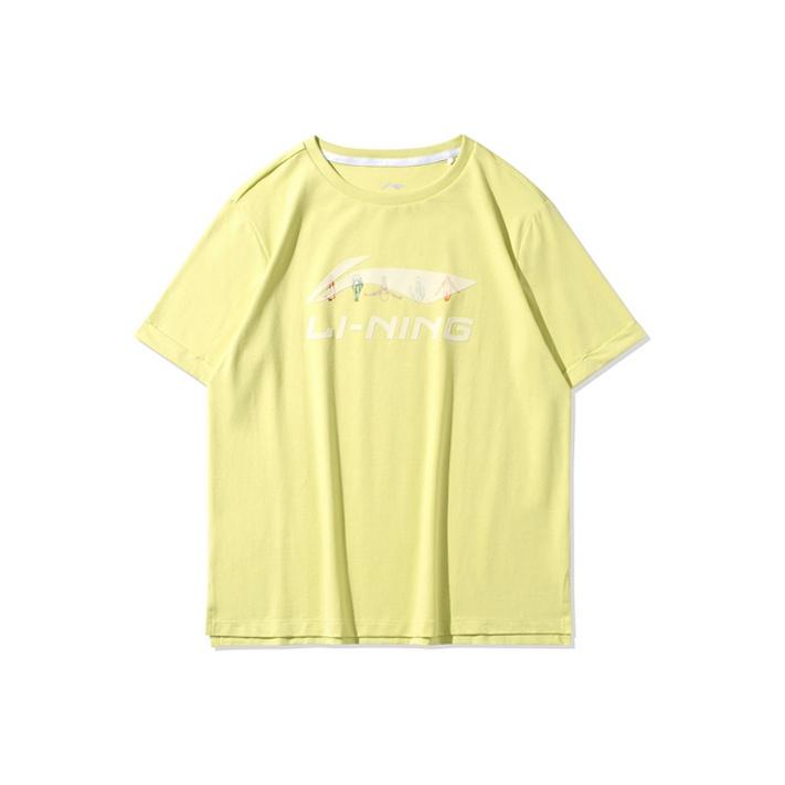 Li Ning Casual Sports Round Neck Short Sleeve T-Shirt Women Tops Light-Sprout-Green AHSQ258-3