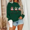 Женский повседневный модный свитшот с круглым вырезом и длинными рукавами с рождественским принтом