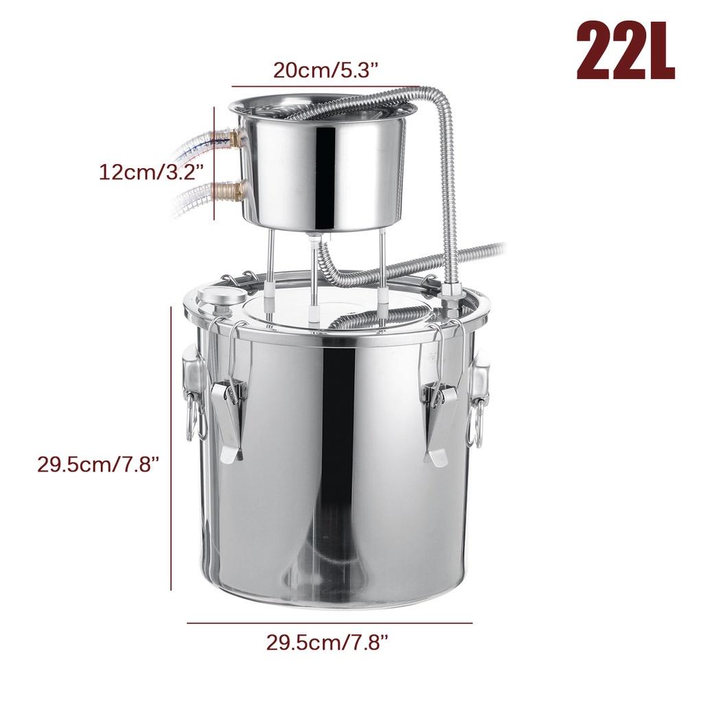 50/35/22/11L Alambic Moonshine Alcohol Stainless Still Copper DIY Home Brew Water Wine Essential Oil Brewing Distiller