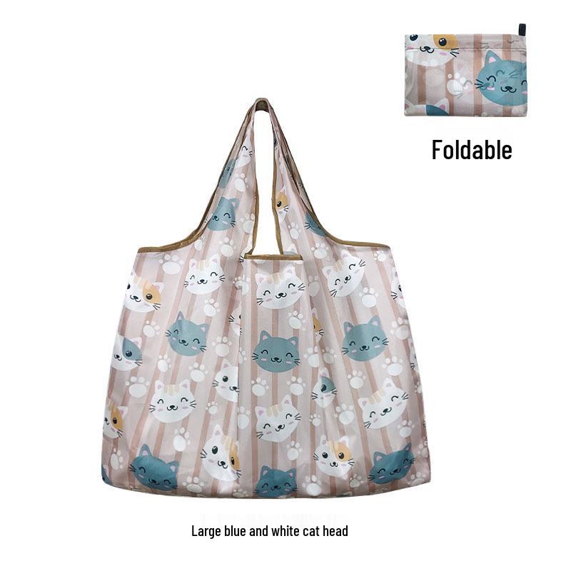 Large Capacity Foldable 210D Oxford Cloth Shopping Bag for Supermarket, Camping, and Travel