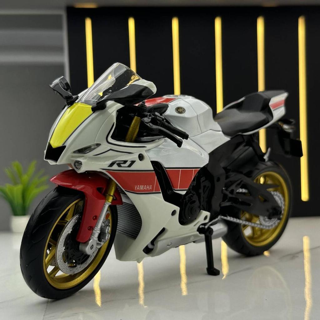 MotoGP Yamaha YZF-R1M Racing Motorcycle Simulation Exquisite Diecast & Toy Vehicle RMZ City 1:12 Alloy Collection Model