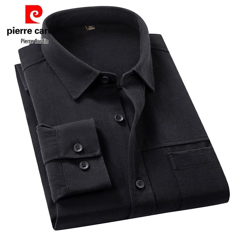 Мужская однотонная рубашка Pierre Cardin, 100% хлопок, не требующая глажки, для делового кэжуал