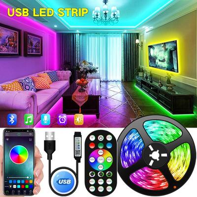Приложение 5050RGB USB Bluetooth световая лента 5 В RGB светодиодная лампа лента гибкий свет для украшения комнаты ТВ подсветка диодная лента