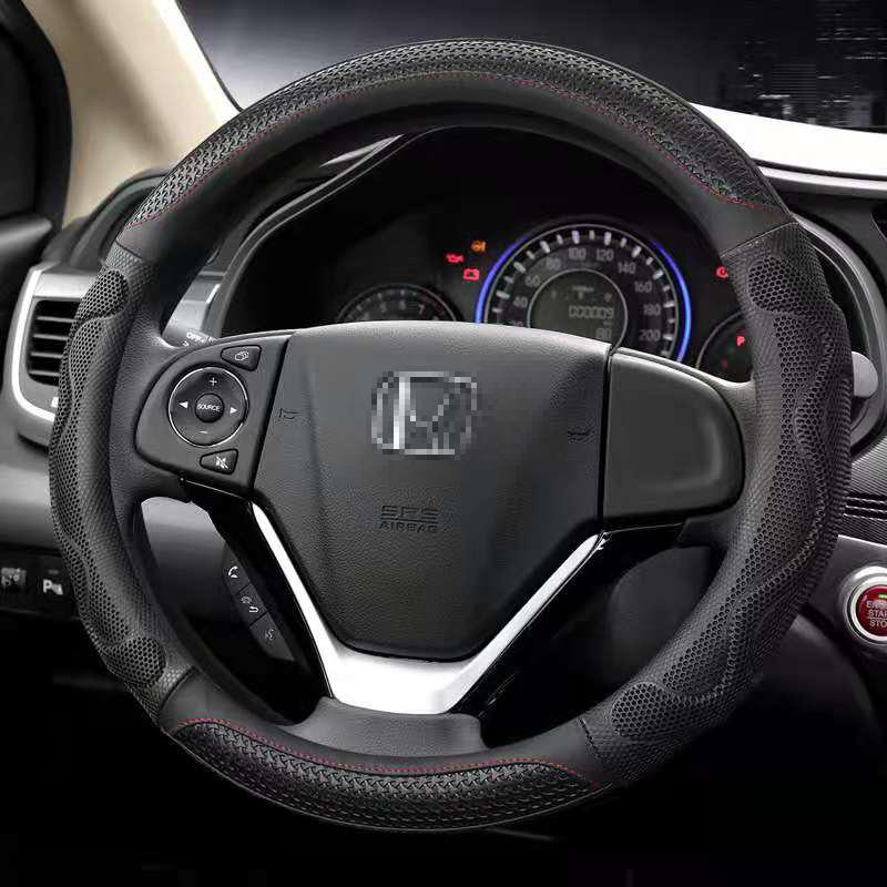 Чехлы на руль из углеродного волокна 38 см для Honda Accord City Fit Brio CRV HRV XRV Mobilio Odyssey, аксессуары