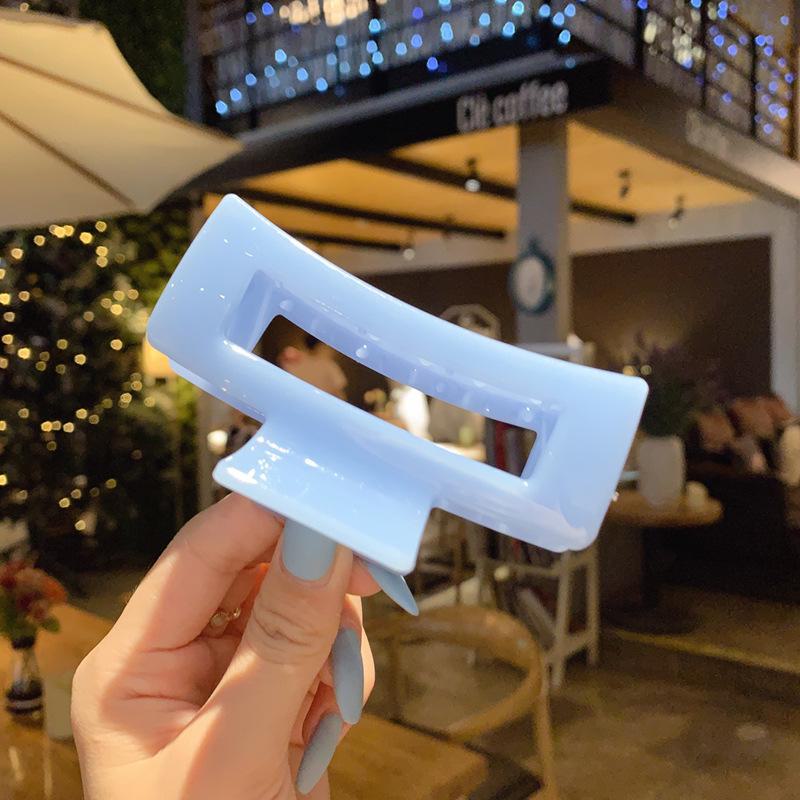 Корейская квадратная заколка для волос «Акула»: Элегантная, простая, крупная заколка для волос для женщин. Отлично подходит для придания объема головному убору на затылке.