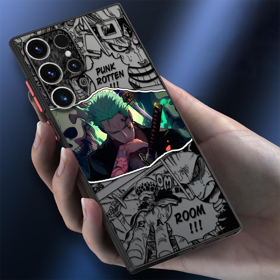 Аниме Ван Пис Луффи Чехол Задняя крышка для телефона для Samsung Galaxy S23 FE S21 S20 FE Note 20 Ultra 10+ S25 Ultra S24 Plus S26