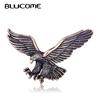 Vintage Antique Silver Color Jewelry Flying Eagle Brooch Men Boys Suit Scarf Accessories Bird Pins Birthday Party Gift