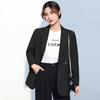 Корейский стиль профессиональный черный маленький костюм весенний новый пригородный пиджак с длинными рукавами в западном стиле