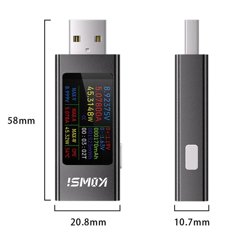 USB Tester DC Digital Voltmeter Amperimetro Current Voltage Meter Volt Ammeter Detector Power Bank Charger Indicator 4-30V 6.5A