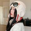 Beanie Winter Pilot Hat With Goggles Anti Fog Cycling Lei Feng Hat Soft Earflap Cap  Hiking
