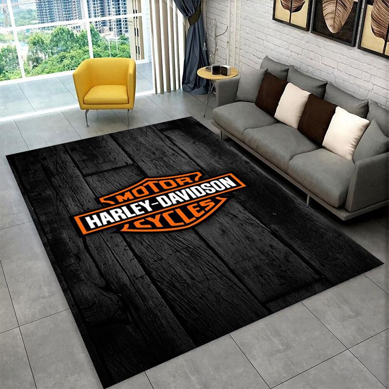Classic H-Harley Racing Moto Carpet Rug for Playroom Bedroom Living Room Sofa Home Decor,kid Game Area Rug Non-slip Floor Mat