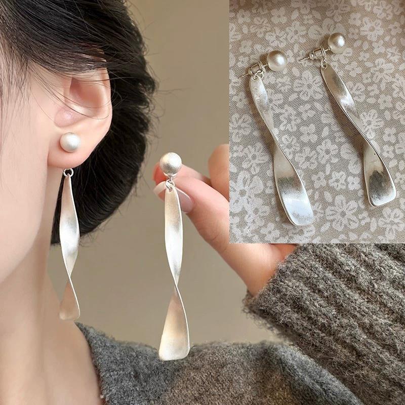 VENTFILLE 925 Sterling Silver Hoop Earring for Women Black Agate Hip Hop Versatile Big Bohemia Punk Jewelry Gift Dropshipping