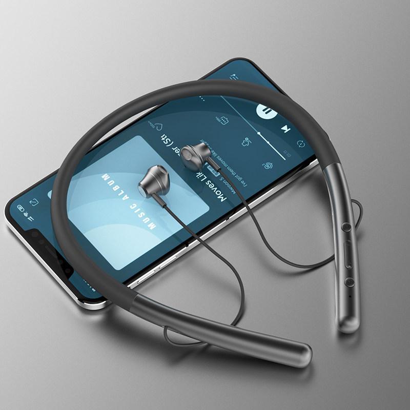 Спортивные Bluetooth-наушники с шейным ободком, сверхдлительным временем ожидания, полувнутриканальным дизайном, мощным басом и поддержкой карт памяти
