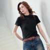 Женский мягкий короткий топ с коротким рукавом Chuyu, облегающий, из ацетата