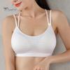 Женский спортивный бюстгальтер с несколькими бретелями, открытой спиной, пуш-ап, быстросохнущий, без косточек, бесшовный спортивный бюстгальтер со съемными подкладками