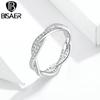 Intertwined Love Ring Shine Zircon Twist Stackable Ring for Women Jewelry