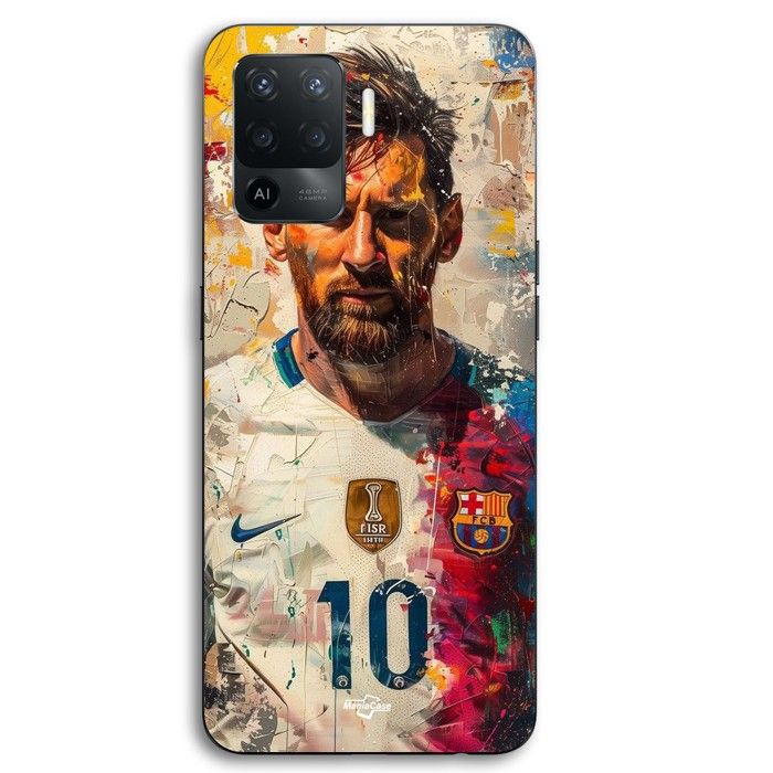 Coque Pour Oppo A94 Messi Barcelone Argentine champion prime n°10 Maniacase