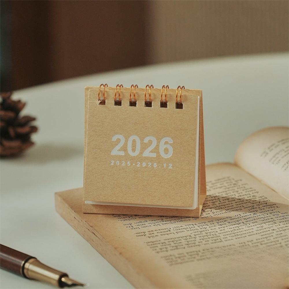 Украшение рабочего стола 2026 Настольный календарь Портативный ежедневник Мини-календарь Офисные школьные принадлежности