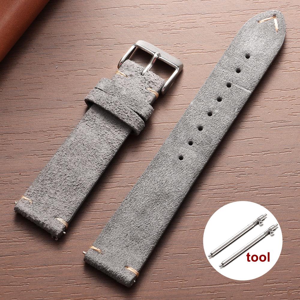 Винтажные ремешки из мягкой замшевой кожи 14/16/18/20/22 мм ремешок для часов для Omega с быстросъемным браслетом из телячьей кожи мужские и женские аксессуары