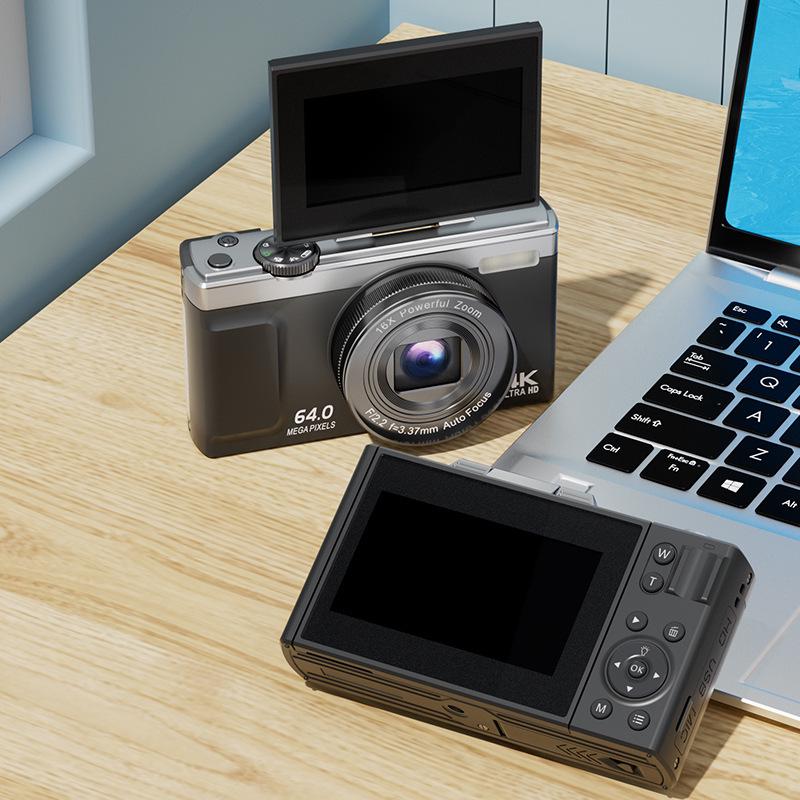 New Student 6400W HD Multifunctional Digital Camera with 180° Flip Screen