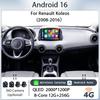 Автомагнитола Android 16 9'' для Renault Koleos 2008-2016, IPS HD экран, беспроводной CarPlay, GPS, навигация, BT, WiFi, медиаплеер