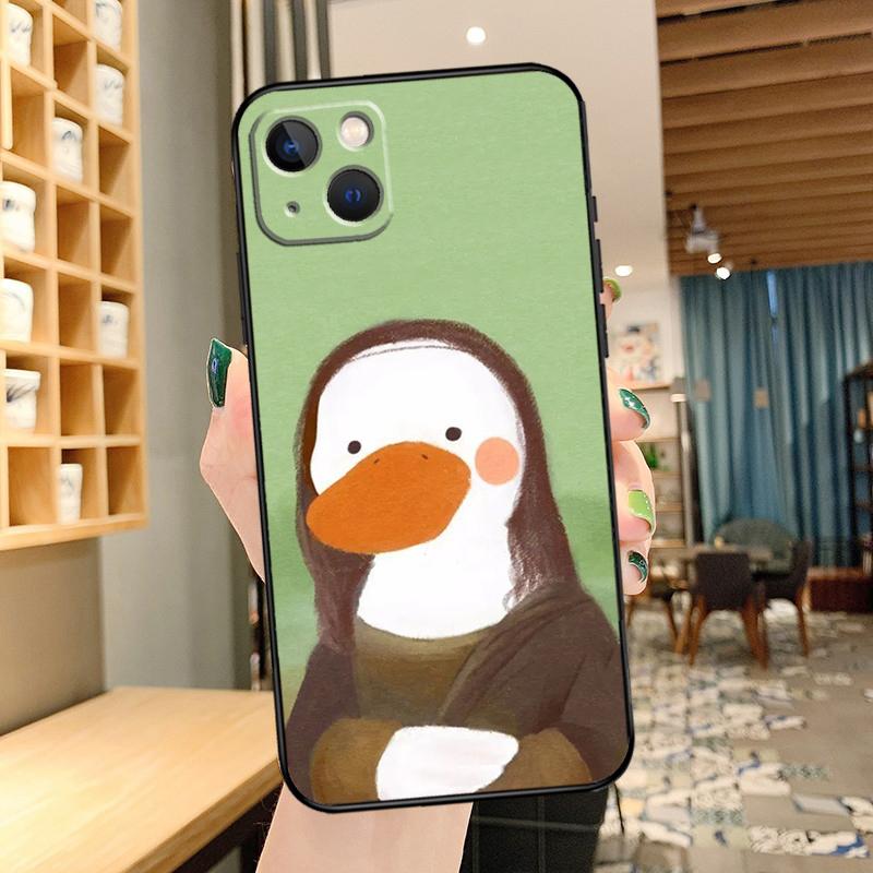 Мультяшный Милый Животный Утенок Чехол для Телефона Для iPhone 13 Pro Max 16 15 11 12 14 17 Pro Max mini 15 16 Plus 16e 17 Air Cover