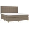 3128545 vidaXL Divan-lit Tapissier Avec Matelas Taupe 180x200 Cm Tissu