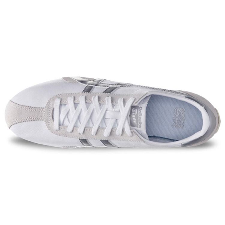 ONITSUKA TIGER Runspark Сшитые Спортивные Нескользящие Легкие Кроссовки с Низким Верхом Унисекс Серебристо-Белые D201L-101
