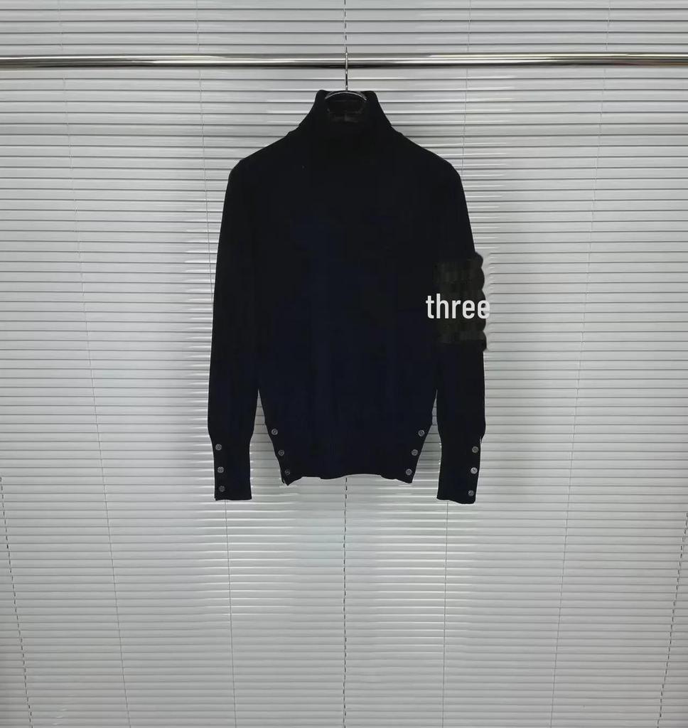 Классический шерстяной свитер-водолазка с четырьмя перекладинами унисекс на осень/зиму