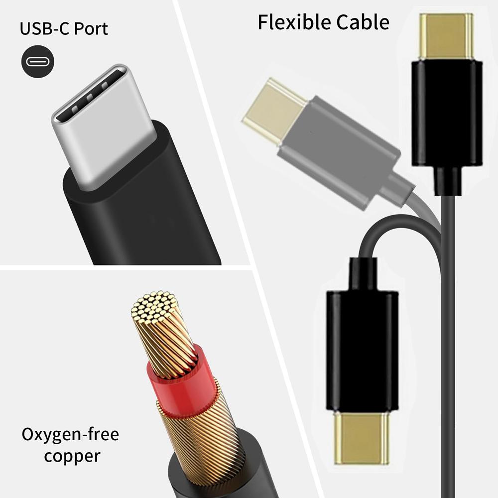 Type C to USB C Cable Splitter 1 in 6 out USB C Extension Adapter Wire Phone Tablet Gamepad for Switch Charging Plug Cord