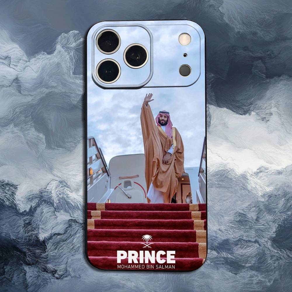 Чехол для iPhone 15,16,12,14,17,13,11,Plus,Pro Max,8,7,XR,SE,XS,X,Mini с изображением Короля Салмана Аравийского, Мягкий Силикон, Черный